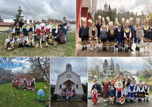 С песни и благословии: Лазарките гостуваха селата в община Костинброд